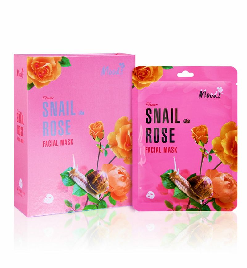 moods snail rose facial mask